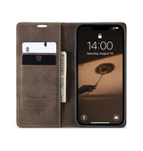 iPhone 17e / 16e | iPhone 17e / 16e - CaseMe™ Noble Læder Etui / Pung - Brun - DELUXECOVERS.DK