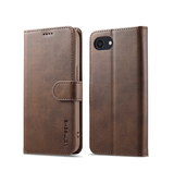 iPhone 17e / 16e | iPhone 17e / 16e - LC.IMEEKE™ Læder Cover M. Kortholder - Brun - DELUXECOVERS.DK