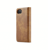 iPhone 17e / 16e | iPhone 17e / 16e - Vintage 2-i-1 læder etui (aftageligt cover) – Brun – DG.MING™ - DELUXECOVERS.DK