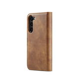 Samsung Galaxy S21 | Samsung Galaxy S21 5G - Vintage 2-i-1 læder etui (aftageligt cover) – Brun – DG.MING™ - DELUXECOVERS.DK
