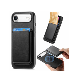 iPhone 17 Air | iPhone 17 Air - Valora™ MagSafe Cover med Aftagelig Kortholder - Retro Sort - DELUXECOVERS.DK