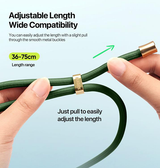 Mobilrem, håndledsrem, Nylon snor | DUX DUCIS™ Lang Nylon Snor / Strop til Mobil & iPhone - Army grøn - DELUXECOVERS.DK