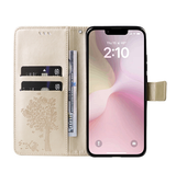iPhone 17e / 16e | iPhone 17e / 16e - BUTTERFLY™ Læder Etui / Taske M. Pung - Gold - DELUXECOVERS.DK