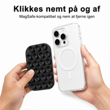 Mobilholder (Sugekop) | Silikone Sugekop Mobilholder MagSafe - Magnetisk - Sort - DELUXECOVERS.DK