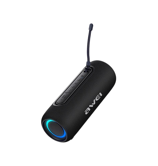 Bluetooth Højtaler | AWEI™ - Bluetooth-højtaler m. RGB-lys og IPX5 Vandtæt Design - Sort - DELUXECOVERS.DK