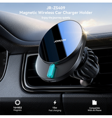 Mobilholder Trådløs (MagSafe) | <X>Trådløs Biloplader til Ventilationsgitter M. MagSafe - JOYROOM™ - DELUXECOVERS.DK