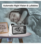 Babymonitor | Babymonitor m. Kamera - 5 Tommer skærm - temperatursensor - DELUXECOVERS.DK