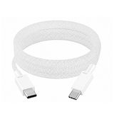 Kabel USB-C til USB-C | USB-C til USB-C | Fast-Charge Kabel – Hvid – 2m (100W) - DELUXECOVERS.DK