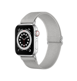 Apple Watch 38-42mm | Apple Watch (38/40/SE/41/42mm) - Polyester Nylon Rem Armbånd - Sølv - DELUXECOVERS.DK