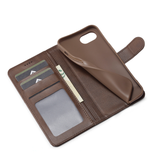 iPhone 17e / 16e | iPhone 17e / 16e - LC.IMEEKE™ Læder Cover M. Kortholder - Brun - DELUXECOVERS.DK