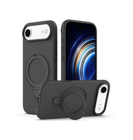 iPhone 17 Air | iPhone 17 Air - DeLX™ Silikone Cover m. MagSafe Ring - Sort - DELUXECOVERS.DK
