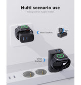 Vægoplader | Apple Watch - MagCold® Trådløs Oplader & Vægoplader - 23W - Sort - DELUXECOVERS.DK