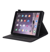 iPad 7/8/9 | iPad 10.2" 7/8/9 (2019/2020/2021) Verona™ Multietui Ægte Læder Cover - Sort - DELUXECOVERS.DK