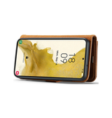 Samsung Galaxy S23 | Samsung Galaxy S23 - Vintage 2-i-1 læder etui (aftageligt cover) – Brun – DG.MING™ - DELUXECOVERS.DK