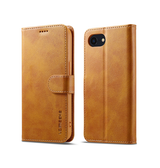 iPhone 17e / 16e | iPhone 17e / 16e - LC.IMEEKE™ Læder Cover M. Kortholder - Lysebrun - DELUXECOVERS.DK