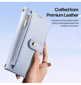 iPhone 17e / 16e | iPhone 17e / 16e - DUX DUCIS™ 2-i-1 Læder Etui M. Aftageligt Cover - Babyblå - DELUXECOVERS.DK