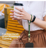 Mobilrem, håndledsrem, Nylon snor | DUX DUCIS™ Kort Nylon Snor / Strop til Mobil & iPhone - Mørkegrøn - DELUXECOVERS.DK