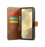 Samsung Galaxy S24 Plus | Samsung Galaxy S24 Plus - Vintage 2-i-1 læder etui (aftageligt cover) – Brun – DG.MING™ - DELUXECOVERS.DK