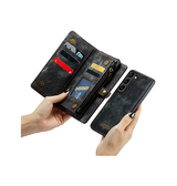 Samsung Galaxy S25 | Samsung Galaxy S25 - CaseMe™ Multifunktionel Læder Etui / Pung - Sort - DELUXECOVERS.DK