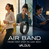 VALDUS™ Air Band Fitness Tracker - Sundhed, Søvn & 113 Sportstilstande - Sort