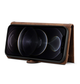 iPhone 15 Plus | iPhone 15 Plus - ESEBLE™ Vegan-Læder Cover Etui M. Pung - Brun - DELUXECOVERS.DK