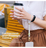 Mobilrem, håndledsrem, Nylon snor | DUX DUCIS™ Kort Nylon Snor / Strop til Mobil & iPhone - Grå - DELUXECOVERS.DK
