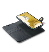 Samsung Galaxy S21+ | Samsung Galaxy S21+(Plus) - Vintage 2-i-1 læder etui (aftageligt cover) – Sort – DG.MING™ - DELUXECOVERS.DK