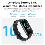 SmartWatch | Fitnessur IP68 med Pulsmåling – 7–10 Dages Batteri – Sort – Tracka™ - DELUXECOVERS.DK