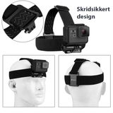 Action Kamera Tilbehør | Justerbar Hovedrem til Actionkamera til GoPro/Insta360/DJI m.fl. – PULUZ™ - DELUXECOVERS.DK