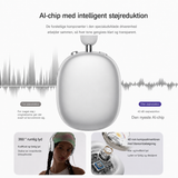 Høretelefoner og Headset | Over-Ear Trådløs Headset Bluetooth 5.4 M. Aktiv Støjreduktion - Sølv - DELUXECOVERS.DK