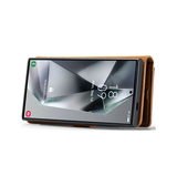 Samsung Galaxy S24 Ultra | Samsung Galaxy S24 Ultra - Vintage 2-i-1 læder etui (aftageligt cover) – Brun – DG.MING™ - DELUXECOVERS.DK