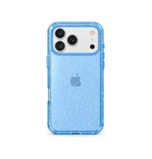 iPhone 18 Pro - DeLX™ Glitter Silikone Cover - Blå