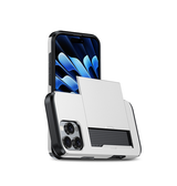 iPhone 16 Pro Max | iPhone 16 Pro Max - Deluxe™ Håndværker Cover M. Kortholder - Sølv - DELUXECOVERS.DK