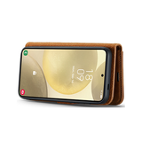 Samsung Galaxy S24 Plus | Samsung Galaxy S24 Plus - Vintage 2-i-1 læder etui (aftageligt cover) – Brun – DG.MING™ - DELUXECOVERS.DK