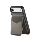 iPhone 17 Air - MagSafe Læder Cover M. RFID Aftagelig Kortholder - Grå -  ESEBLE™