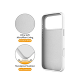 iPhone 17 Pro Max | iPhone 17 Pro Max - DeLX™ Silikone Cover m. MagSafe Ring - Hvid - DELUXECOVERS.DK