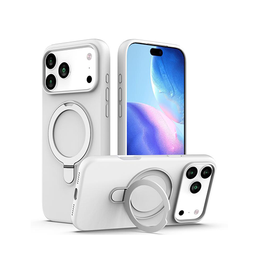 iPhone 17 Pro | iPhone 17 Pro - DeLX™ Silikone Cover m. MagSafe Ring - Hvid - DELUXECOVERS.DK