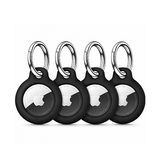 AirTag | Apple AirTag 1/2 PC Nyckelring med karbinhake - 4 st - Svart - DELUXECOVERS.SE