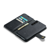 Samsung Galaxy S23 | Samsung Galaxy S23 - Vintage 2-i-1 læder etui (aftageligt cover) – Sort – DG.MING™ - DELUXECOVERS.DK