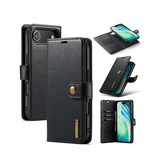 iPhone 17 Air | iPhone 17 Air - Vintage 2-i-1 plånboksfodral i läder (avtagbart skal) – Svart – DG.MING™ - DELUXECOVERS.SE