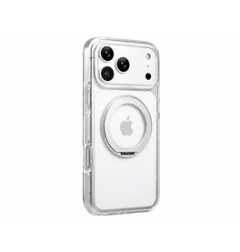 iPhone 17 Pro | iPhone 17 Pro - MagSafe Silikone Cover m. Ring Holder - Sølv - DELUXECOVERS.DK