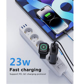 Vægoplader | Apple Watch - MagCold® Trådløs Oplader & Vægoplader - 23W - Sort - DELUXECOVERS.DK