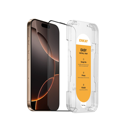 iPhone Beskyttelsesglas | iPhone 17e / 16e - ENKAY™ Beskyttelsesglas m. Nem Installation - DELUXECOVERS.DK