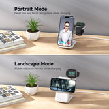 3-i-1 & Multi-Ladestationer | <X>Magcold™ 3-i-1 Ladestation til Mobil, iWatch, AirPods - 45W! - MagSafe - Hvid - DELUXECOVERS.DK