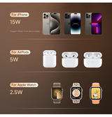 3-i-1 & Multi-Ladestationer | <X>McDodo™ | 3-i-1 Opladerstation M. MagSafe - 15W - Sort - DELUXECOVERS.DK