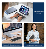iPad Mini 1/2/3 | iPad Mini 1/2/3 - DUX DUCIS™ - Bluetooth Tastatur m. Trackpad - Sort - DELUXECOVERS.DK