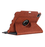 iPad Pro 11 (2024) | iPad Pro 11" (2024/2025) - Retro Diary™ Vintage 360° Onefold Læder Cover - Brun - DELUXECOVERS.DK