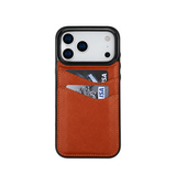iPhone 18 Pro Max - Litchi Læder Cover M. Kortholder - Brun