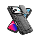 iPhone 18 Pro | iPhone 18 Pro - Cam-Slide stöttåligt skal - Svart - DELUXECOVERS.SE