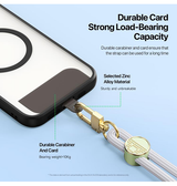 Mobilrem, håndledsrem, Nylon snor | DUX DUCIS™ Kort Nylon Snor / Strop til Mobil & iPhone - Grå - DELUXECOVERS.DK